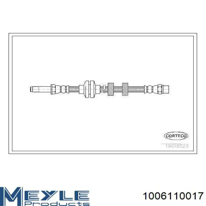DH366F Dafmi Гибкая тормозная трубка передняя