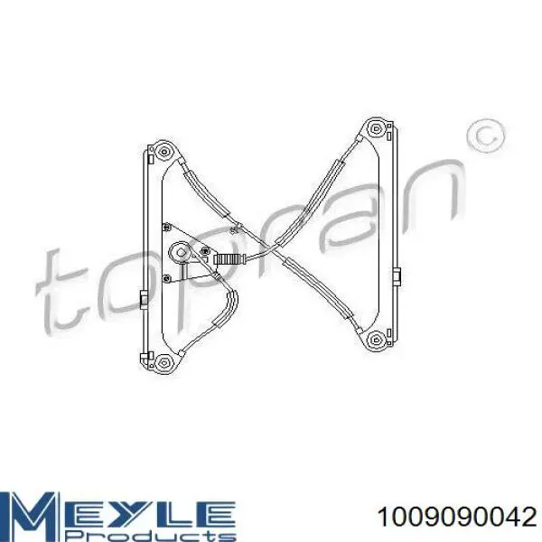 Mecanismo de elevalunas, puerta delantera derecha 1009090042 Meyle