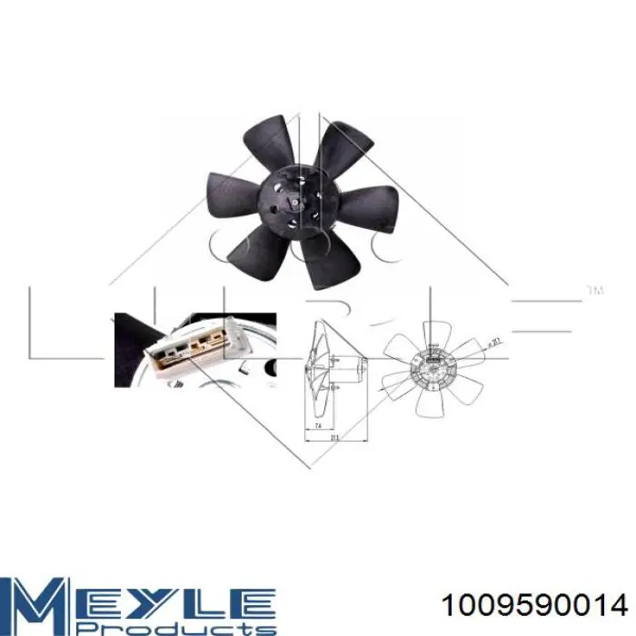 Ventilador (rodete +motor) refrigeración del motor con electromotor completo 1009590014 Meyle