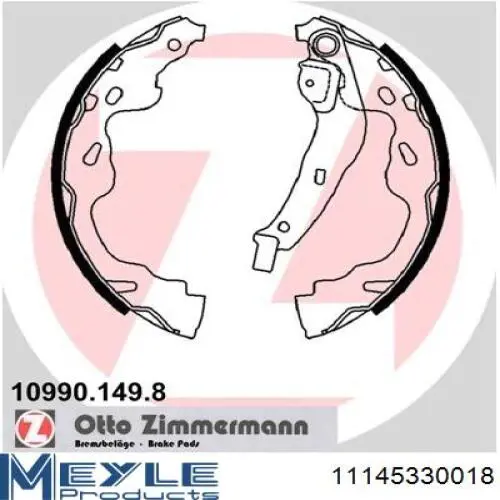 Задние барабанные колодки GF0961 Bremsi