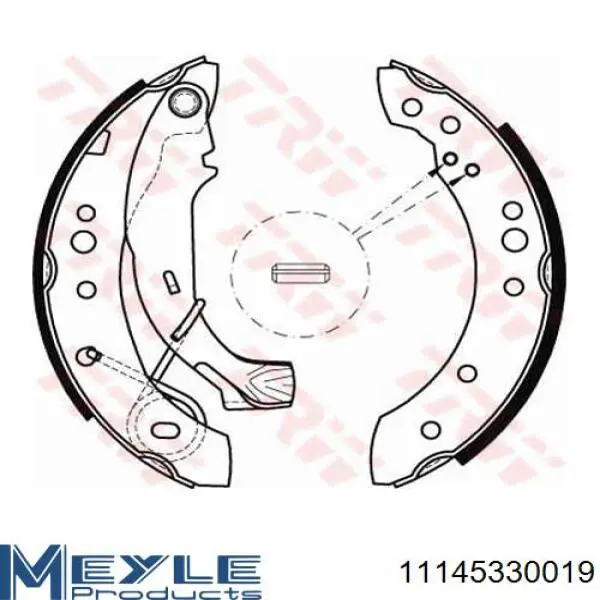 Zapatas de frenos de tambor traseras 11145330019 Meyle