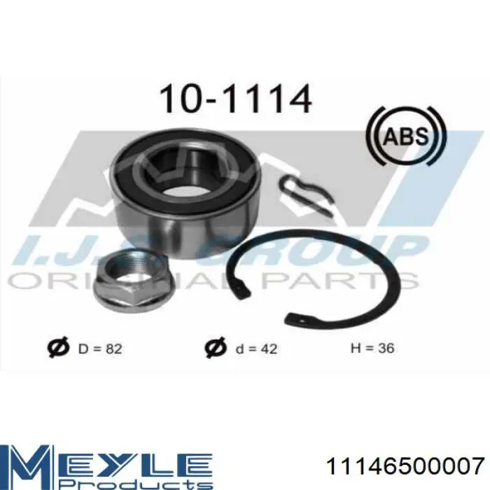 Compre 11146500007 Meyle Rolamento de cubo dianteiro