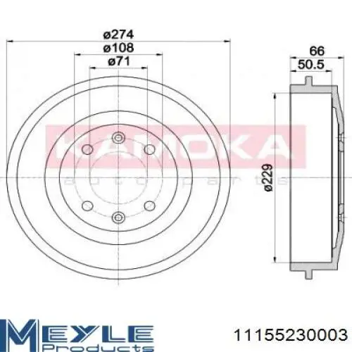 Барабан тормозной задний Maxgear 190836 цена, от 31.11 USD