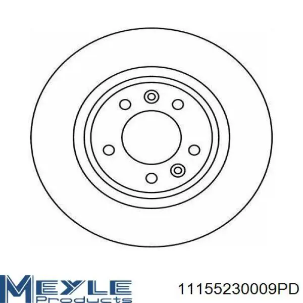 Тормозные диски 11155230009PD Meyle