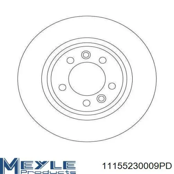 Задний тормозной диск Meyle 11155230009PD цена, от 27.85 USD