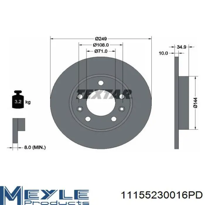 Тормозные диски ADP154362 Blue Print