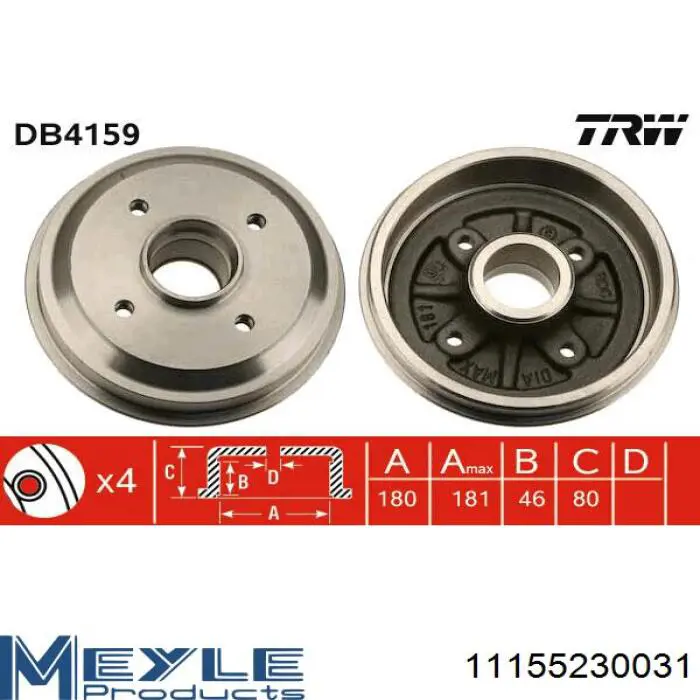 986477116 Bosch Тормозной барабан