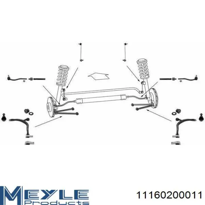 Рулевой наконечник 11160200011 Meyle