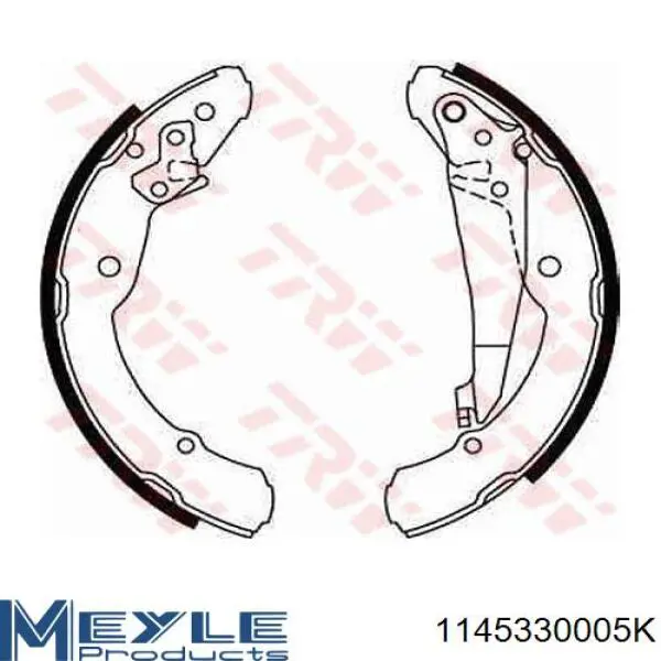 1J0609528 VAG Барабанные тормозные колодки