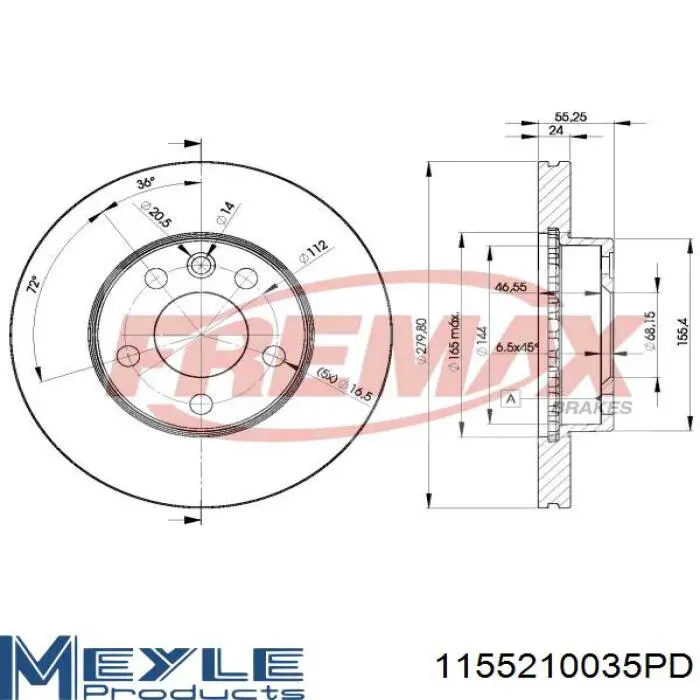 Тормоз дисковый передний Polcar S710235 цена, от 46.03 USD