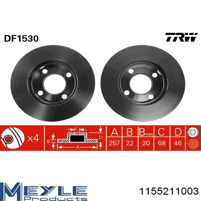 986478018 Bosch Диск тормозной передний