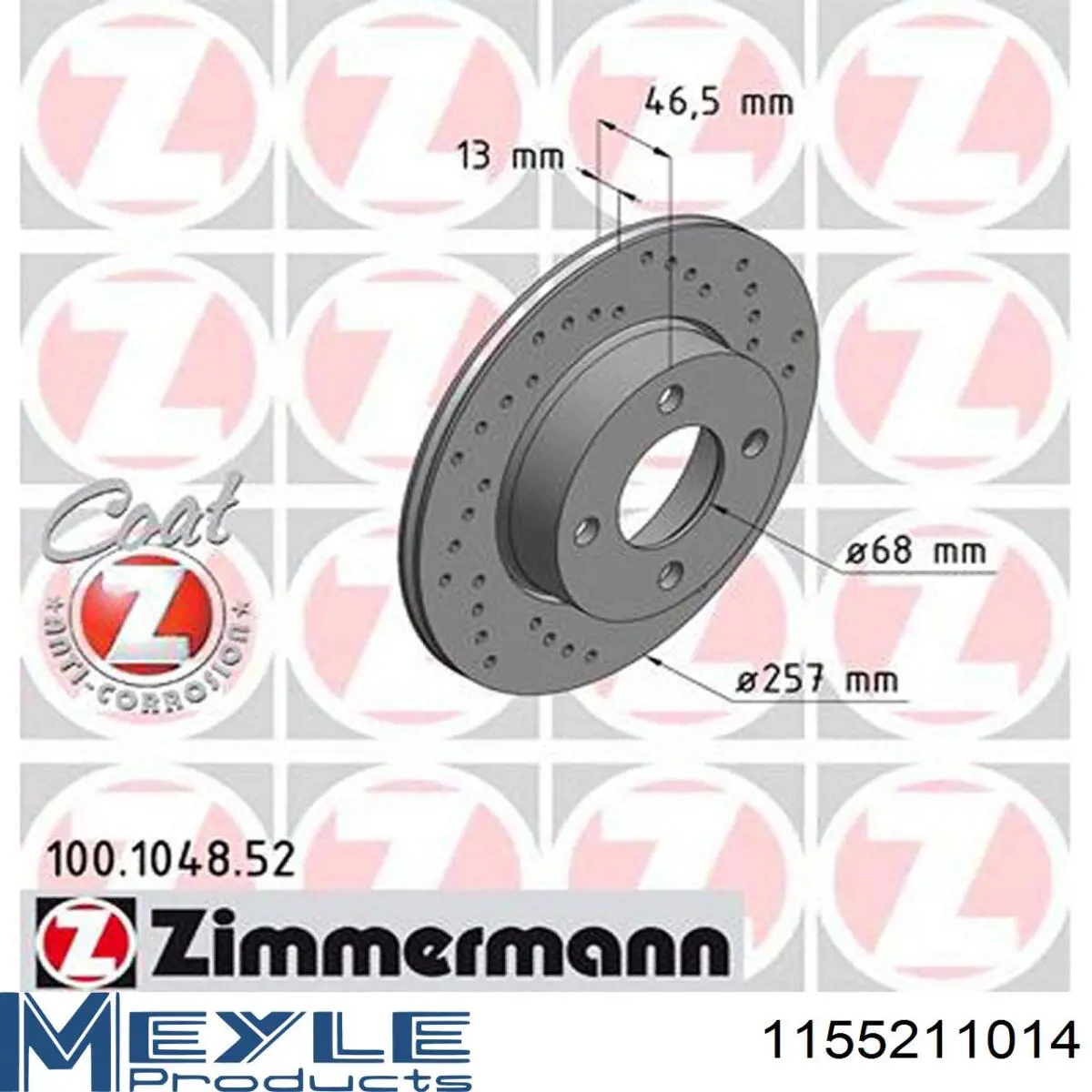Тормоз дисковый передний LPR LPRA1081P цена, от 29.14 USD