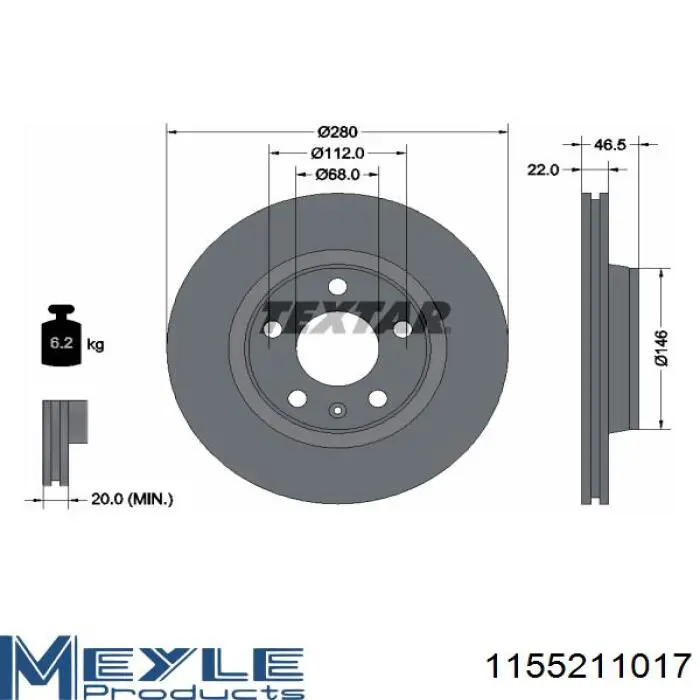 Тормоз дисковый передний Aplus 61388AP цена, от 30.15 USD