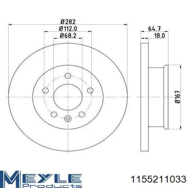 Передние тормозные диски 190784 Maxgear