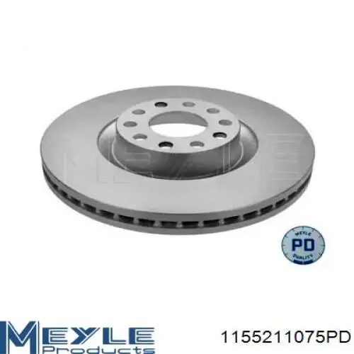 Передние тормозные диски 1155211075PD Meyle