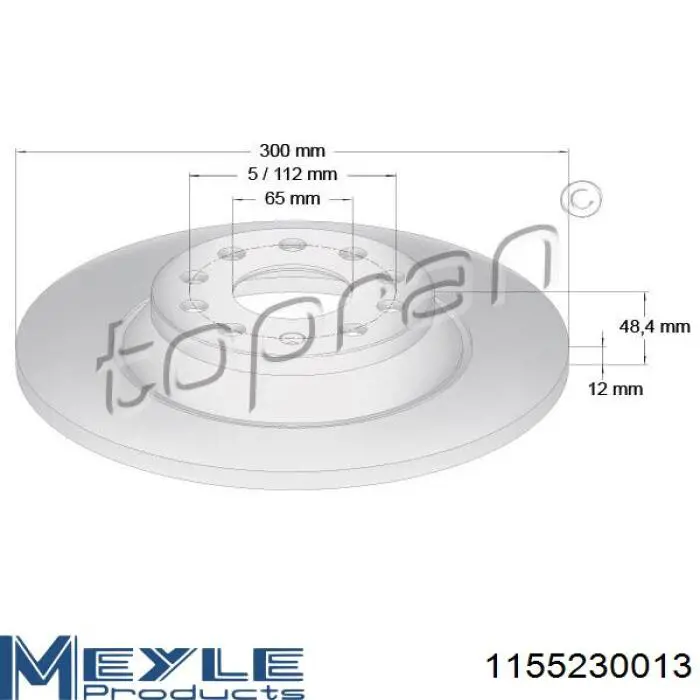 Задний дисковый тормоз Rotinger 12035GLT5