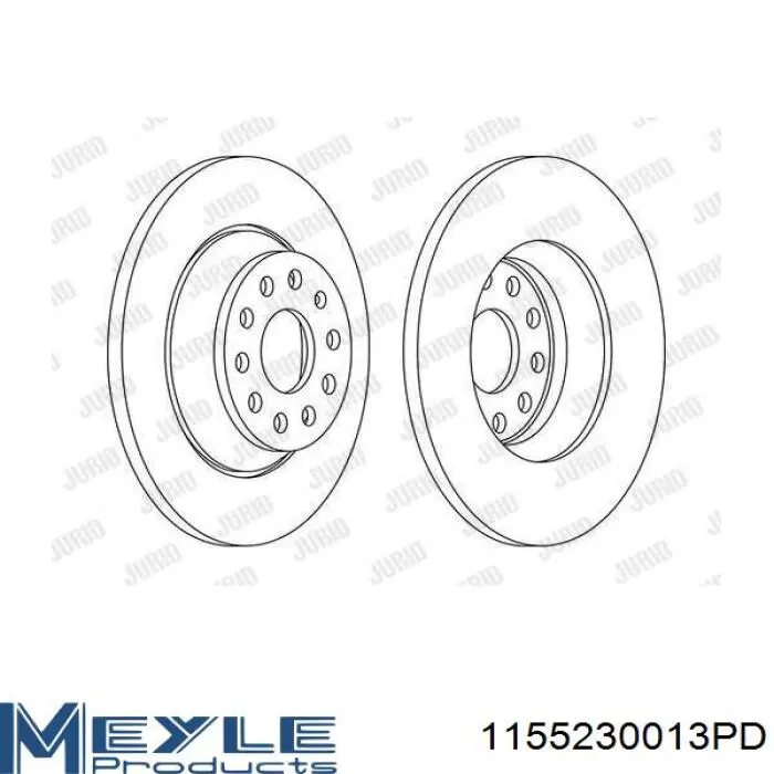 Задний тормозной диск Meyle 1155230013PD цена, от 48.22 USD
