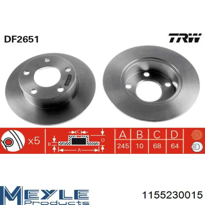 Тормозные диски TD481 Dafmi