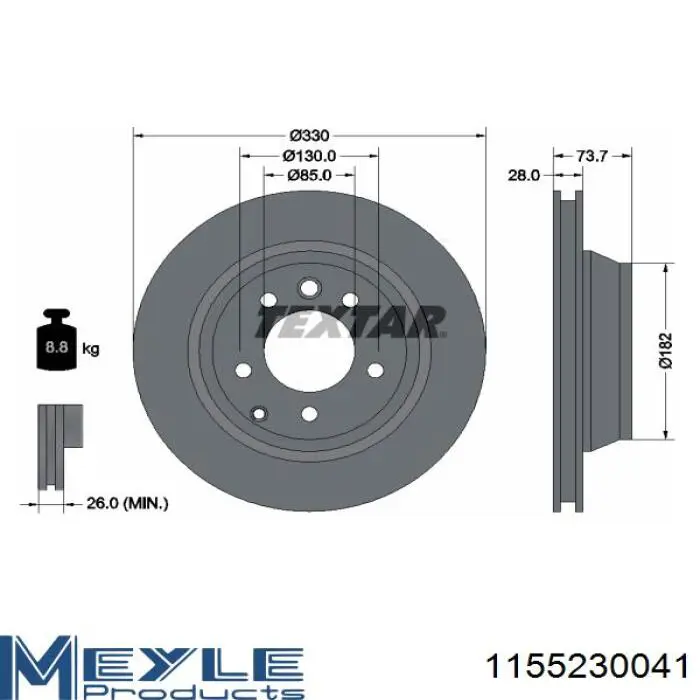 Тормозные диски EBR1013 Power Stop