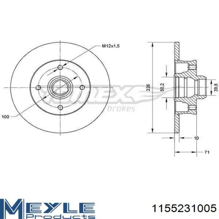SPB3121 Starline Дисковый тормоз
