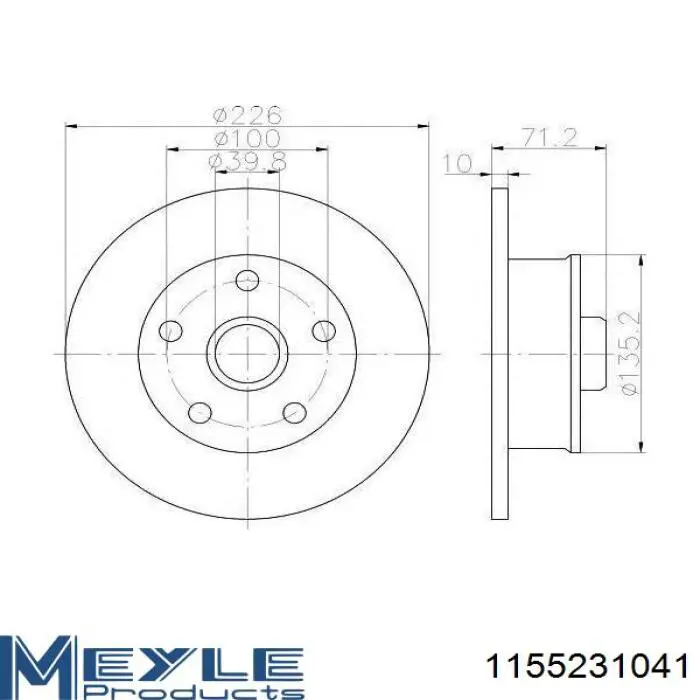 986478332 Bosch Дисковый тормоз