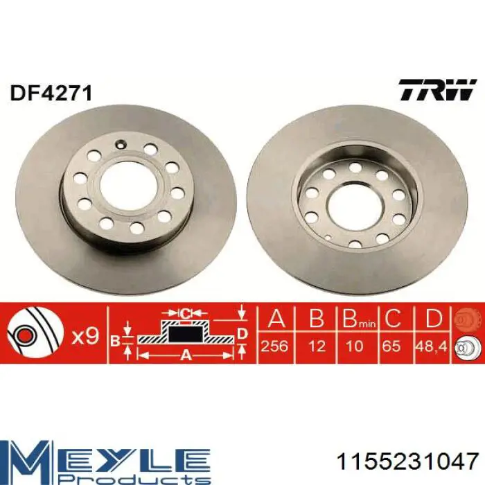 Задний тормозной диск ABE C4W011ABEP цена, от 25.47 USD