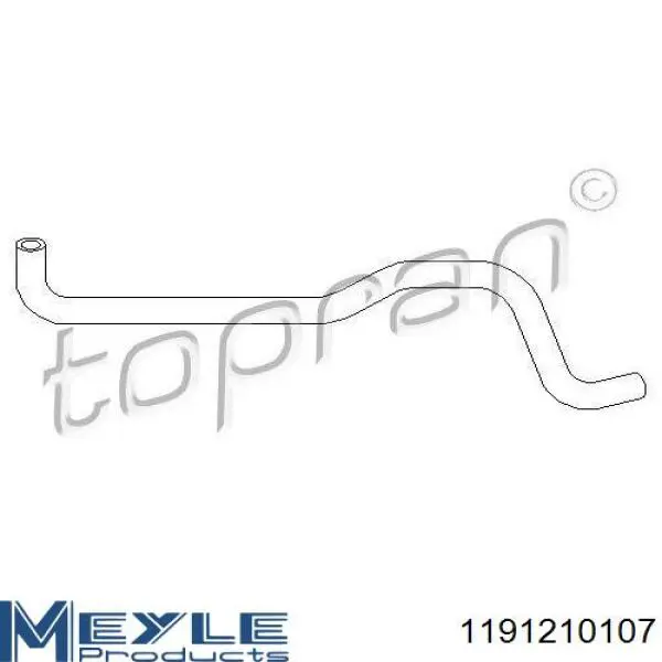 Патрубок системи охолодження 1191210107 Meyle