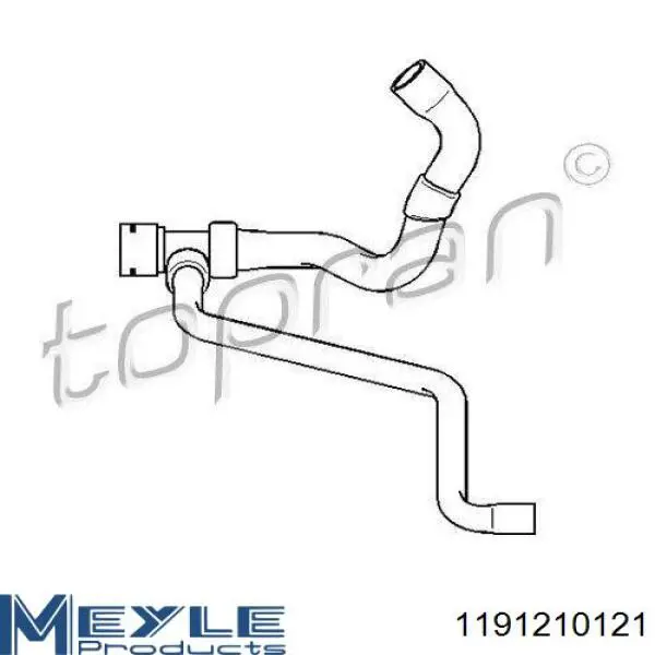 1191210121 Meyle шланг (патрубок радиатора охлаждения нижний)