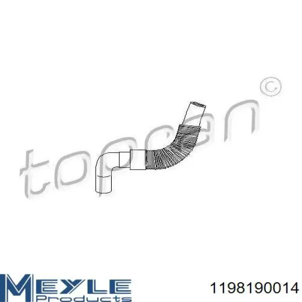 1198190014 Meyle шланг радиатора отопителя (печки, обратка)