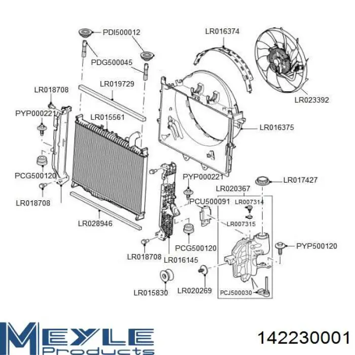 Бачок системы охлаждения 142230001 Meyle