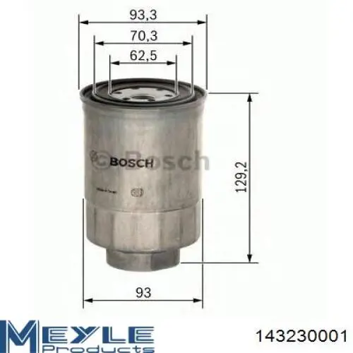 Фильтр тонкой очистки топлива Meyle 143230001 цена, от 12.30 USD