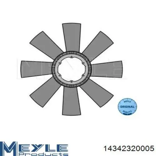 Вентилятор (крыльчатка) радиатора охлаждения MEYLE 14342320005