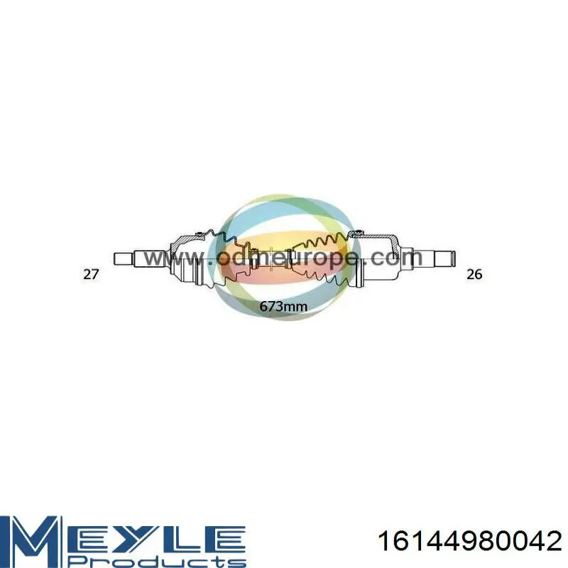 Левая полуось GP8200687739 GP