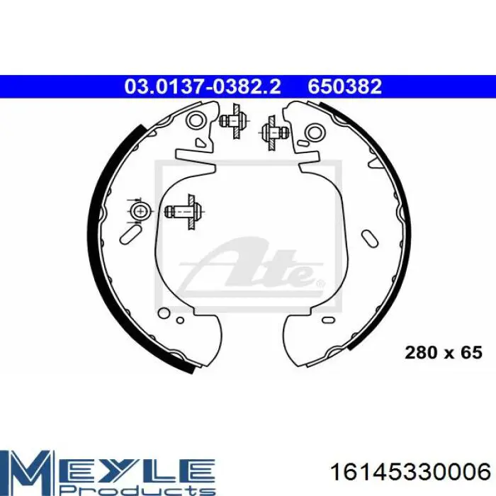 4501146 Opel Барабанные тормозные колодки