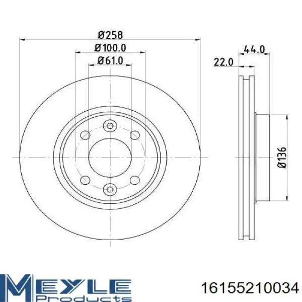 Тормоз дисковый передний Dafmi TD485 цена, от 18.97 USD