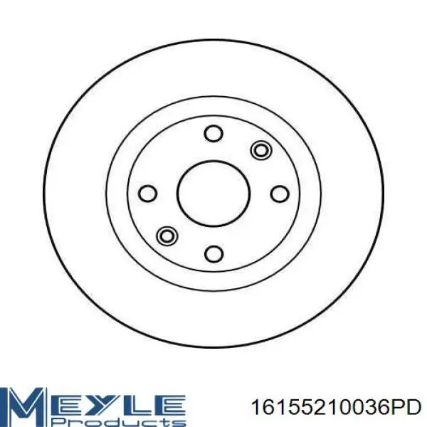 Передний тормозной диск Meyle 16155210036PD