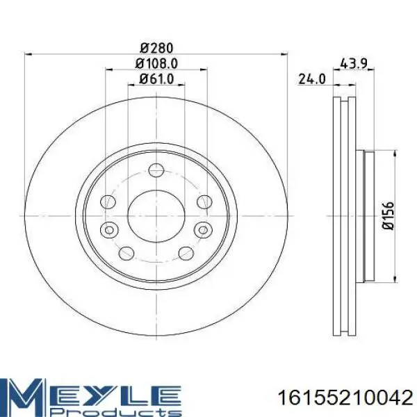 Передние тормозные диски 4154200701 Mercedes