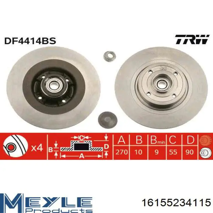 Купить RT3240BSGL Rotinger Диск тормозной задний