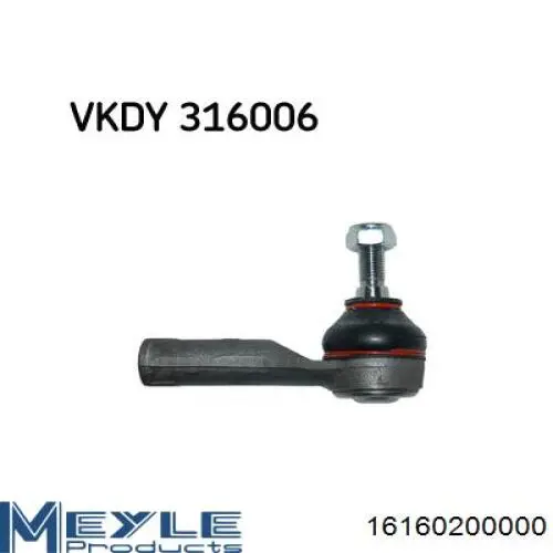 Наконечник рулевой тяги Meyle 16160200000