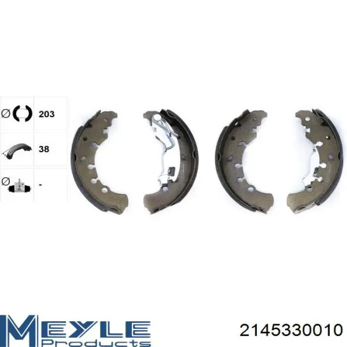 Купить 2145330010 Meyle Задние барабанные тормозные колодки