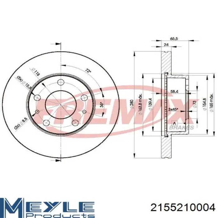Тормоз дисковый передний Tomex 7019 цена, от 37.30 USD