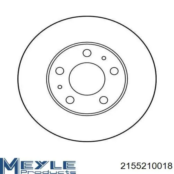 Передние тормозные диски 2155210018 Meyle
