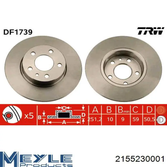 Тормозные диски RT1471GLT5 Rotinger