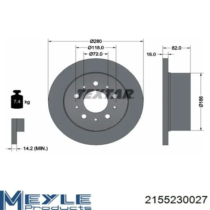 Задний тормозной диск Aplus 61387AP цена, от 36.64 USD