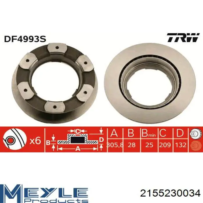 Тормозные диски 106489 Febi