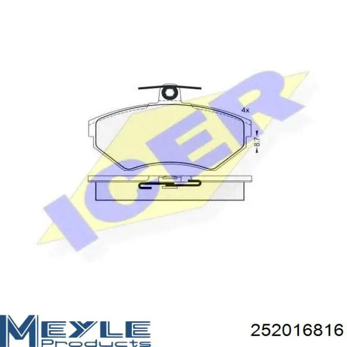 Передние тормозные колодки 357698151H VAG