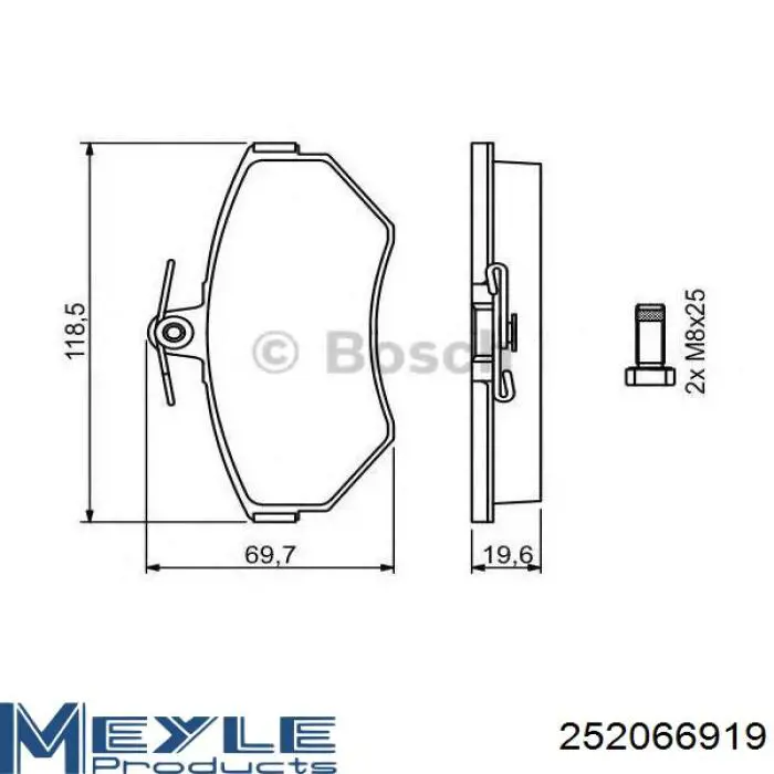 Купить 443698151F VAG Колодки тормозные