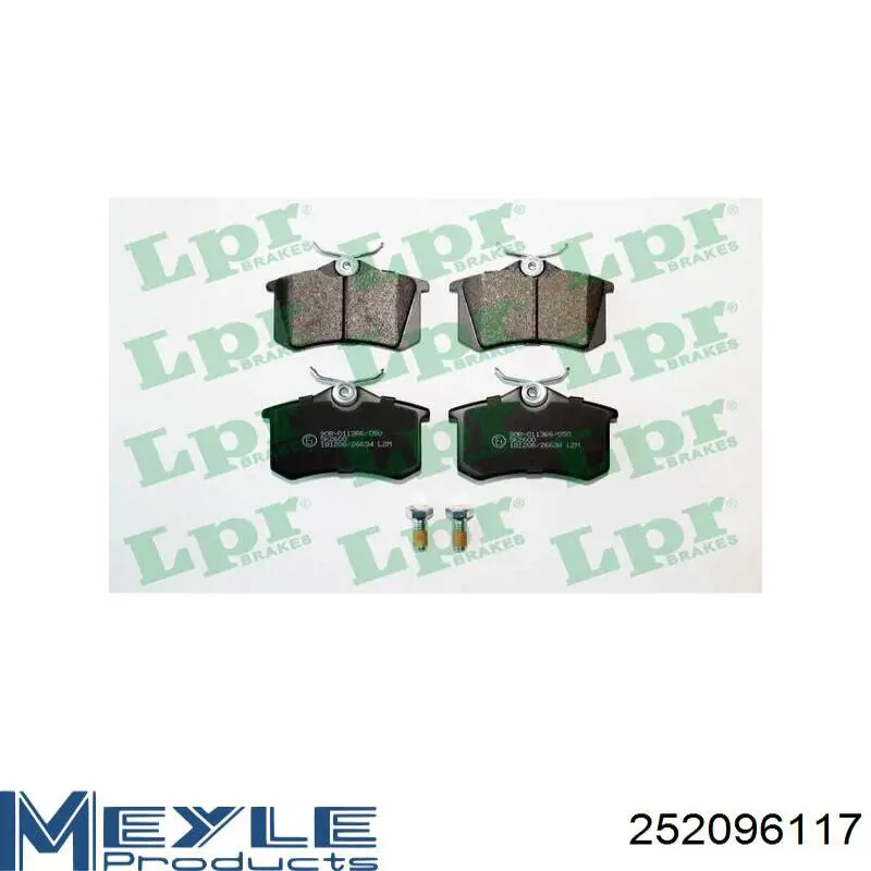 Колодки дисковые  Meyle 252096117 цена, от 19.47 USD