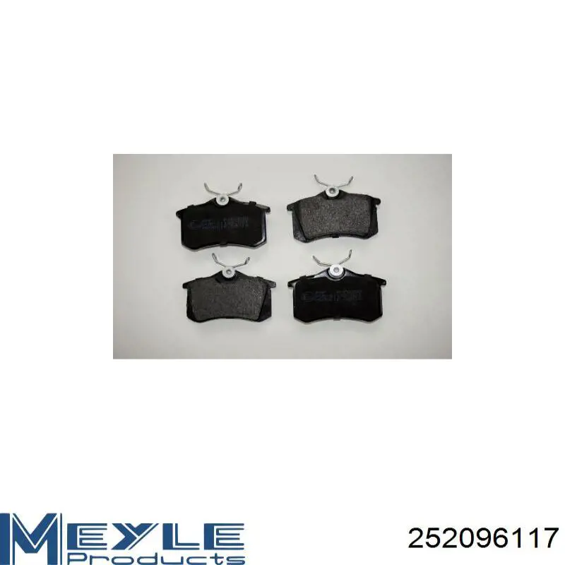 Задние тормозные колодки 252096117 Meyle