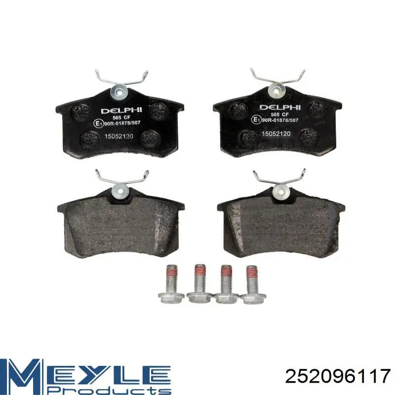 Купить 252096117 Meyle Колодки тормозные задние, дисковые